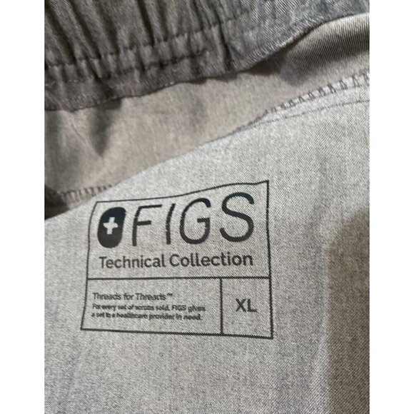 Figs Technical Collection Pants Mens XL Gray Drawstring Nurse Scrubs Jogger - Picture 2 of 8
